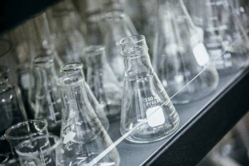 Image of laboratory flasks.